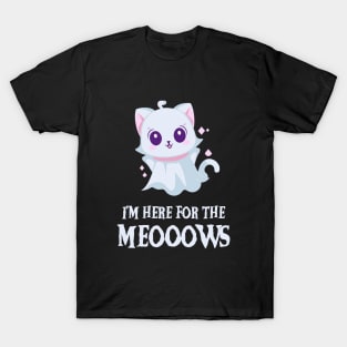 Cute Ghost Kitty Fun Halloween Cat Lover T-Shirt